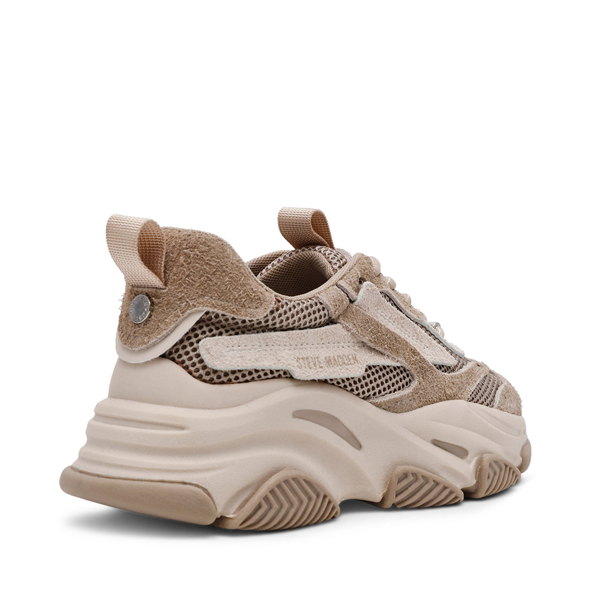 STEVE MADDEN Sneakers Possession-E con Suola Chunky Taupe/Grigio Suede
