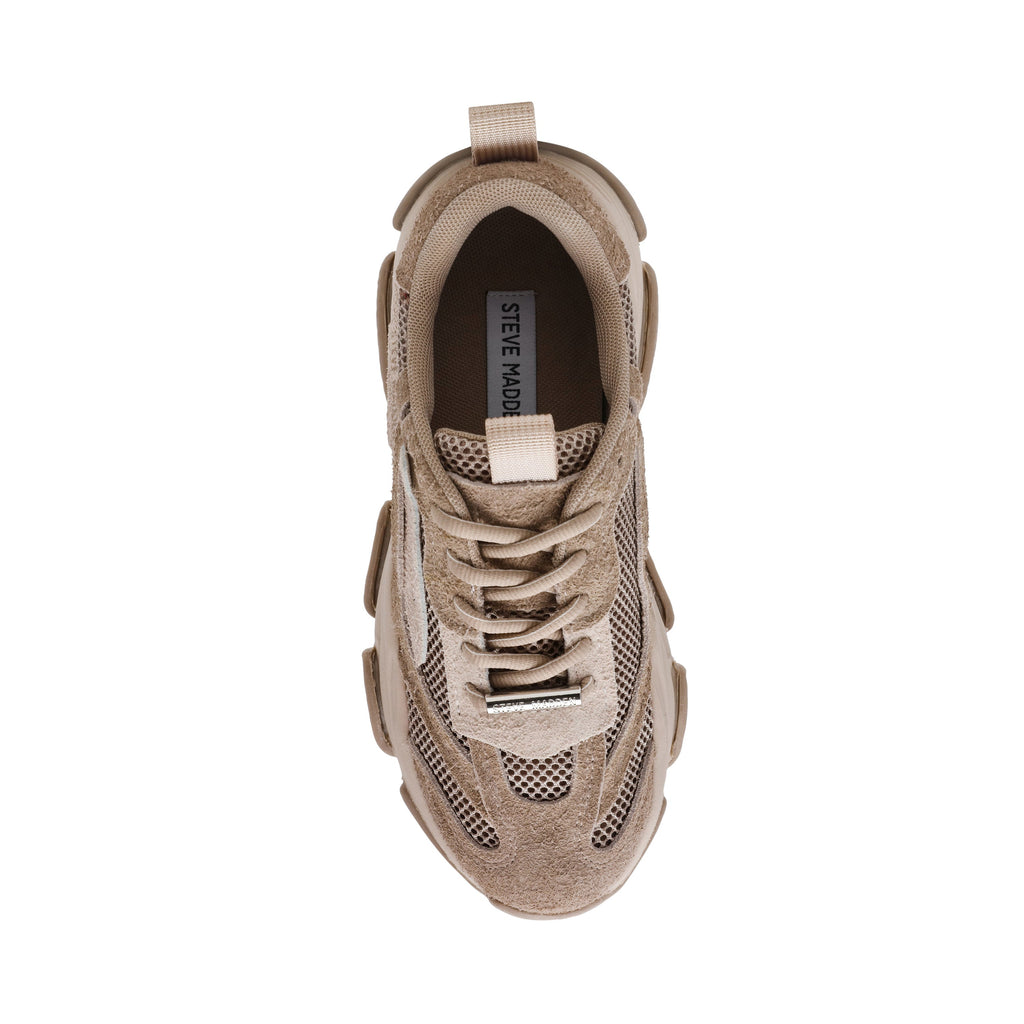 STEVE MADDEN Sneakers Possession-E con Suola Chunky Taupe/Grigio Suede