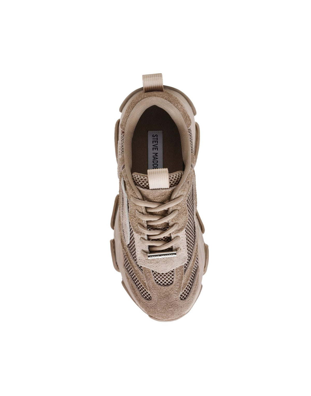 STEVE MADDEN Sneakers Possession-E con Suola Chunky Taupe/Grigio Suede