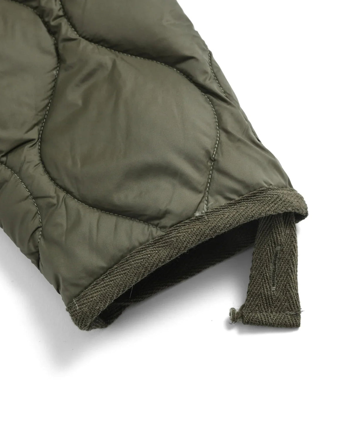 TAION Piumino Military con Collo Alto e Doppia Zip Verde Oliva Scuro