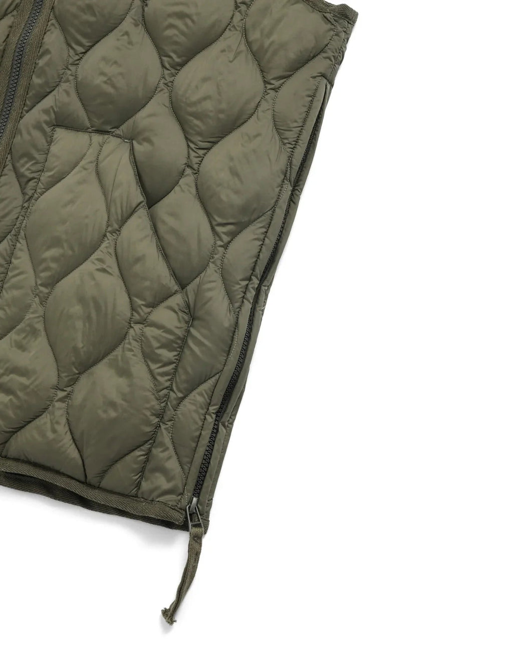 TAION Piumino Military con Collo Alto e Doppia Zip Verde Oliva Scuro