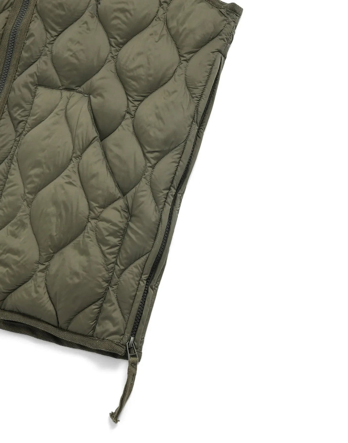 TAION Piumino Military con Collo Alto e Doppia Zip Verde Oliva Scuro