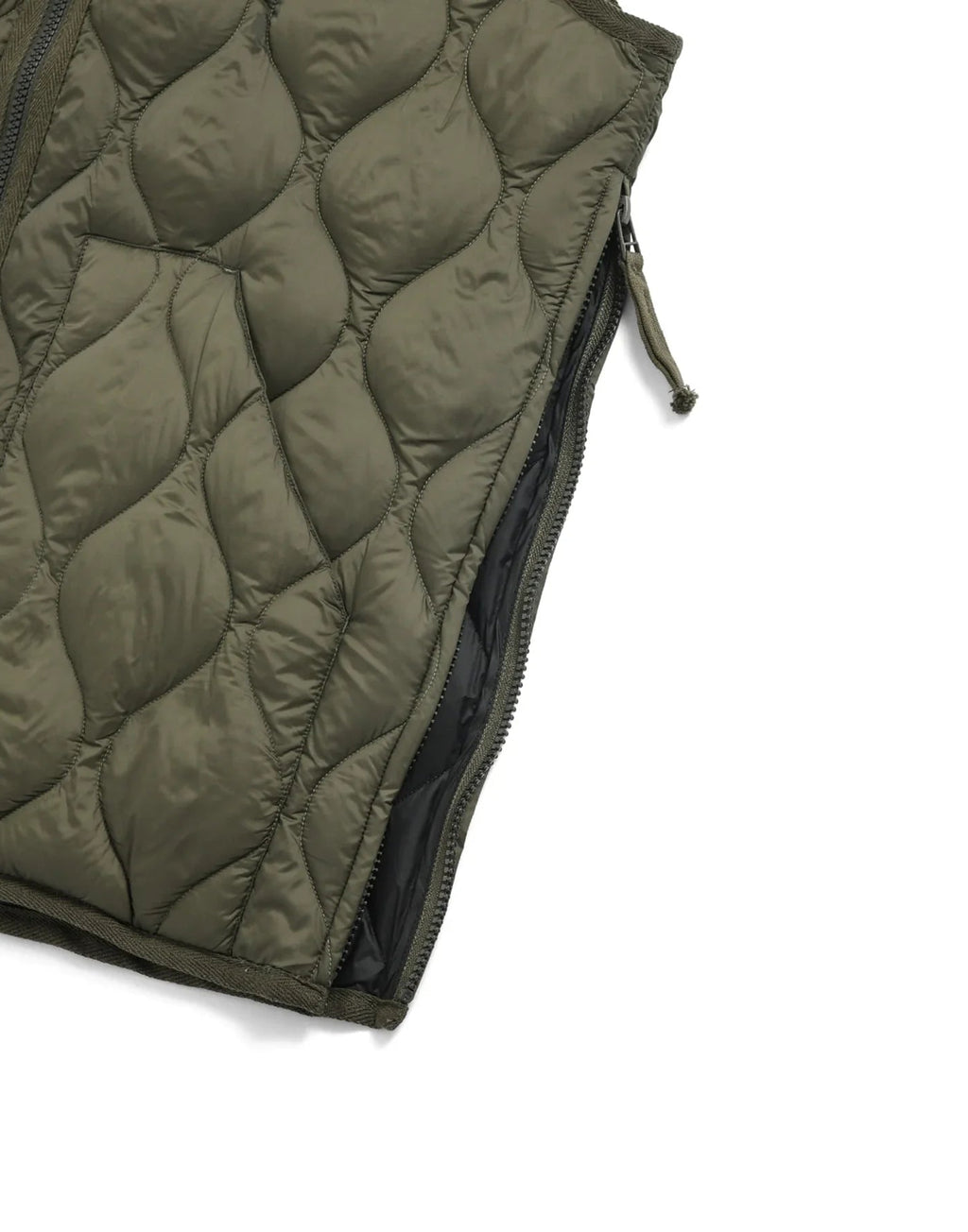 TAION Piumino Military con Collo Alto e Doppia Zip Verde Oliva Scuro