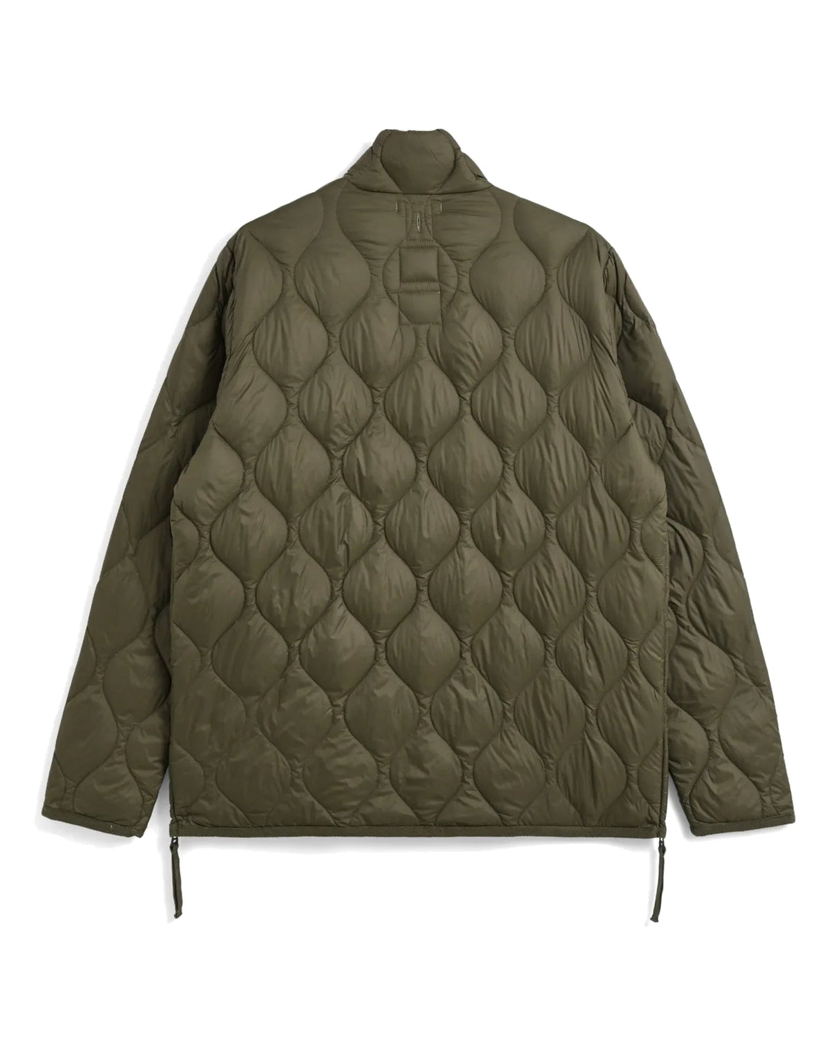 TAION Piumino Military con Collo Alto e Doppia Zip Verde Oliva Scuro