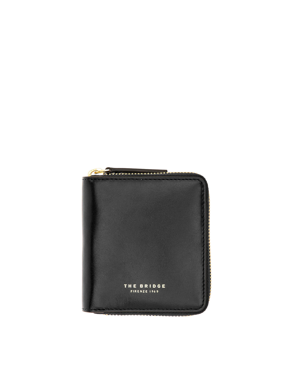 THE BRIDGE Portafoglio Lara Zip Around in Pelle Nero/Oro
