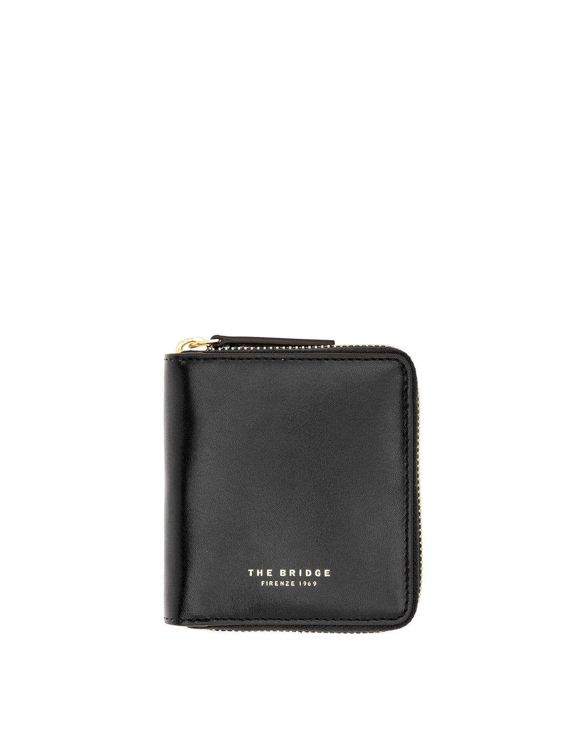 THE BRIDGE Portafoglio Lara Zip Around in Pelle Nero/Oro