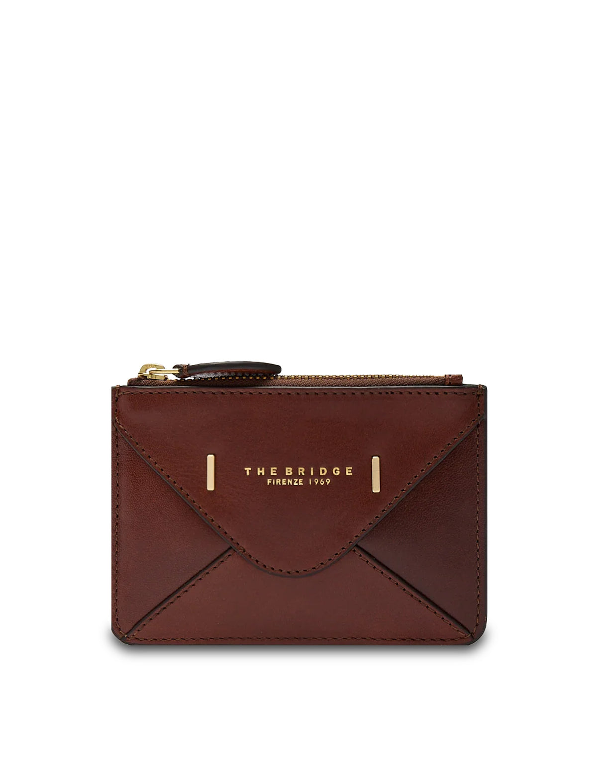 THE BRIDGE Portacarte Frida In Pelle Marrone/Oro