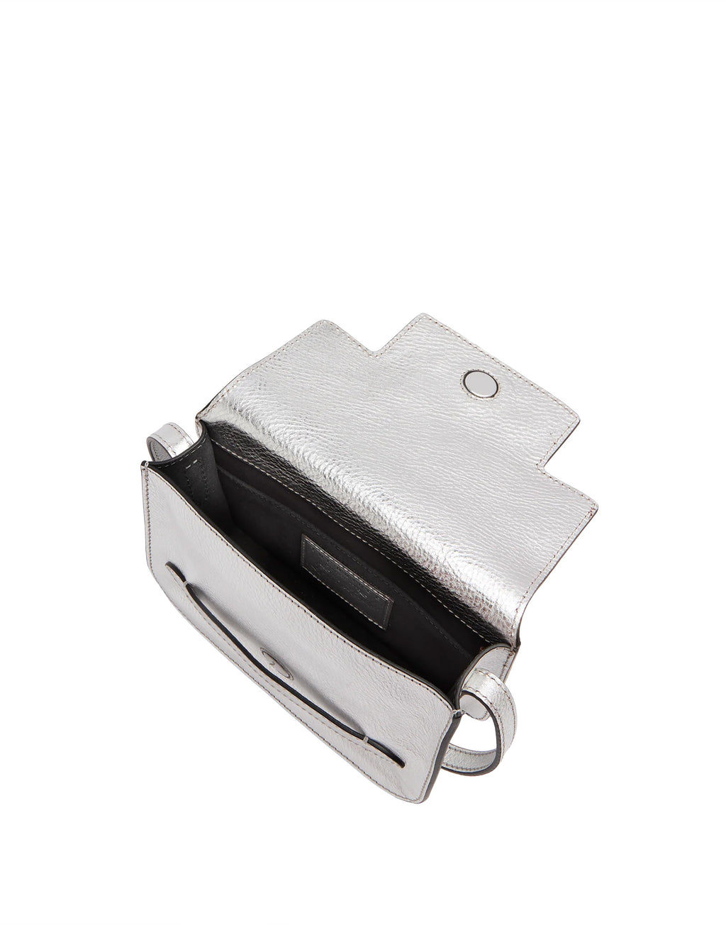 THE BRIDGE Borsa a Tracolla Lucrezia in Pelle Laminata Silver