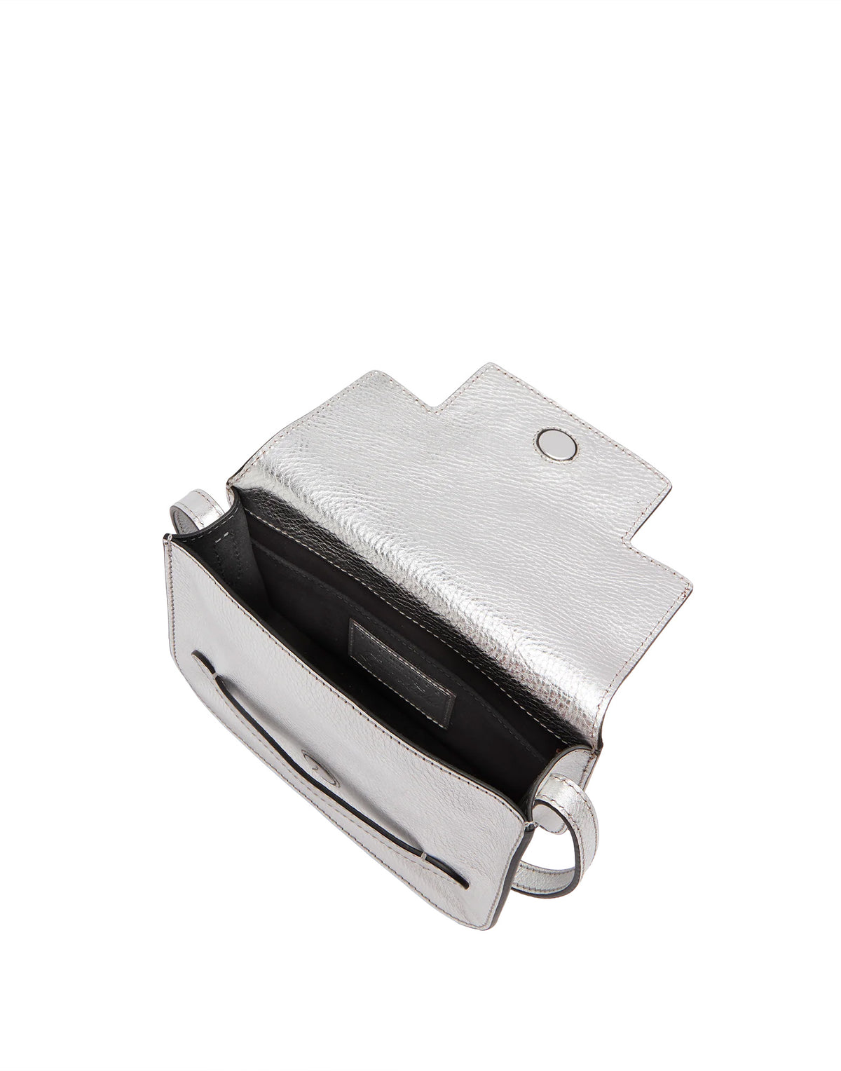 THE BRIDGE Borsa a Tracolla Lucrezia in Pelle Laminata Silver