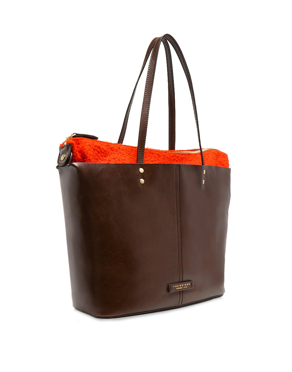 THE BRIDGE Lisa Borsa Shopper in Pelle Moka