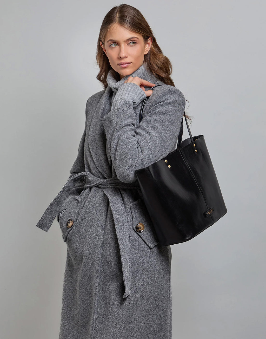 THE BRIDGE Lisa Borsa Shopper in Pelle Nera