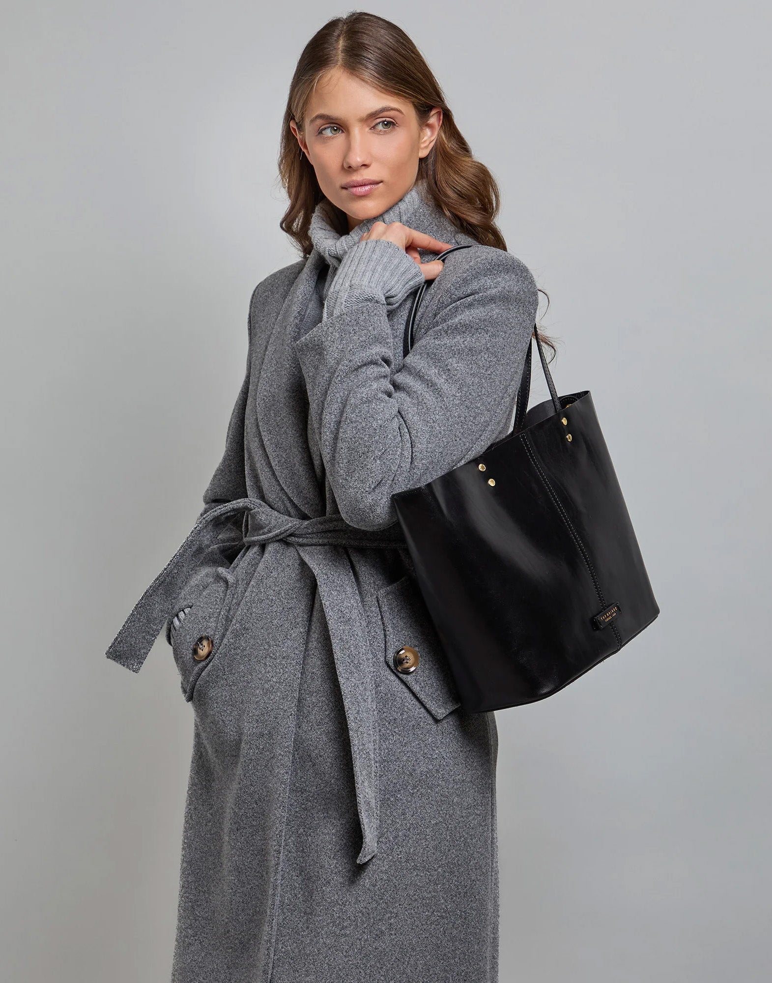 THE BRIDGE Lisa Borsa Shopper in Pelle Nera