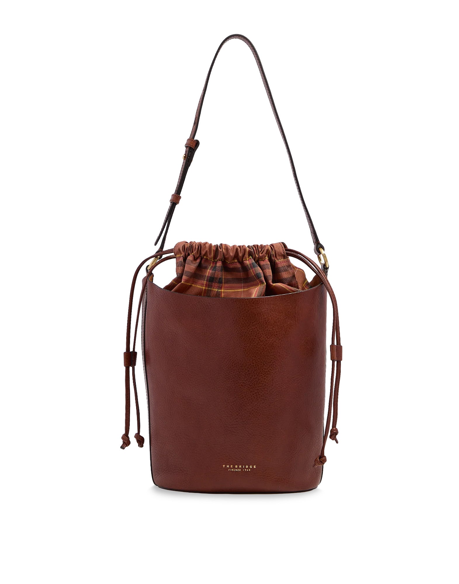 THE BRIDGE Luce Soft Borsa Secchiello in Pelle Marrone