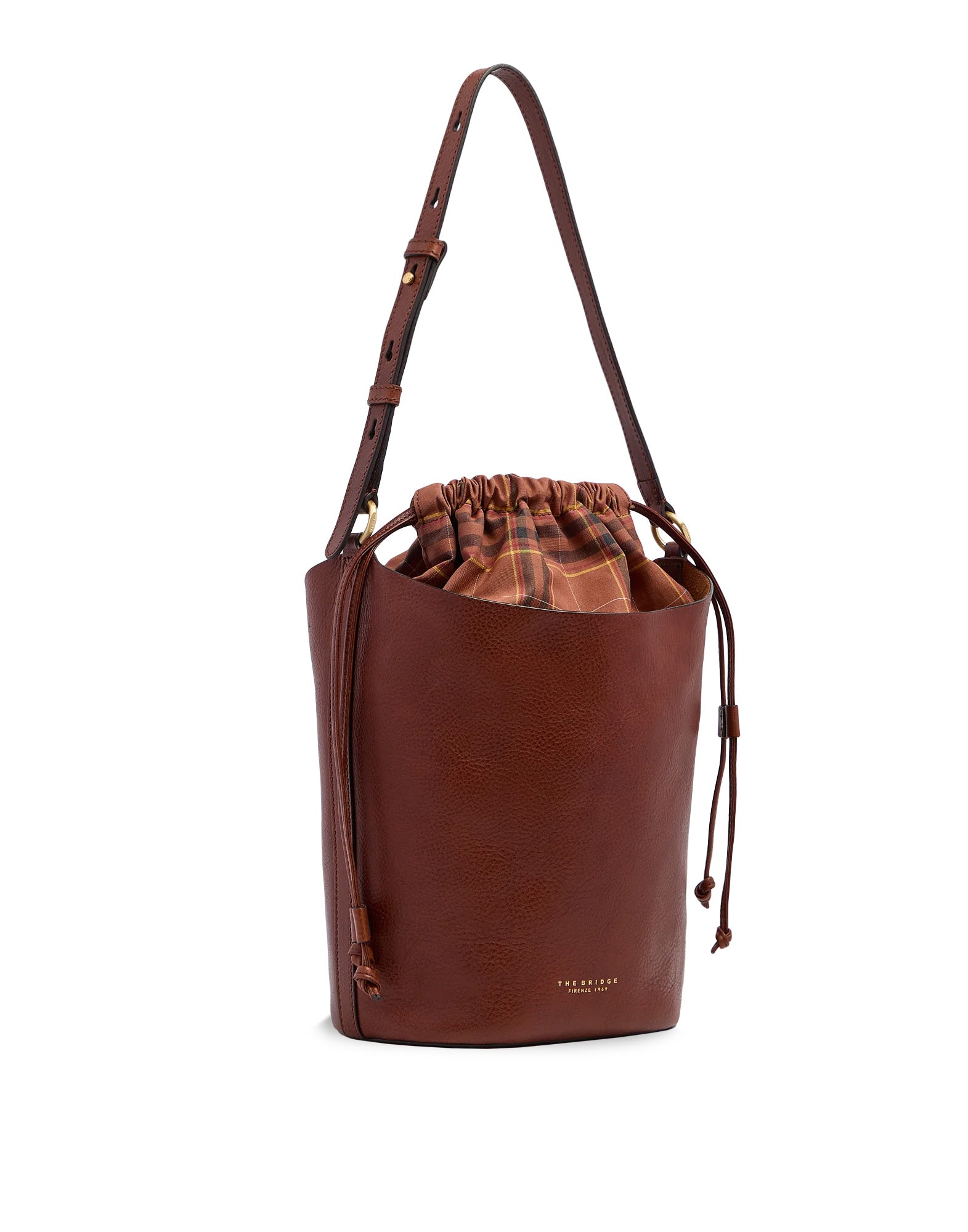 THE BRIDGE Luce Soft Borsa Secchiello in Pelle Marrone