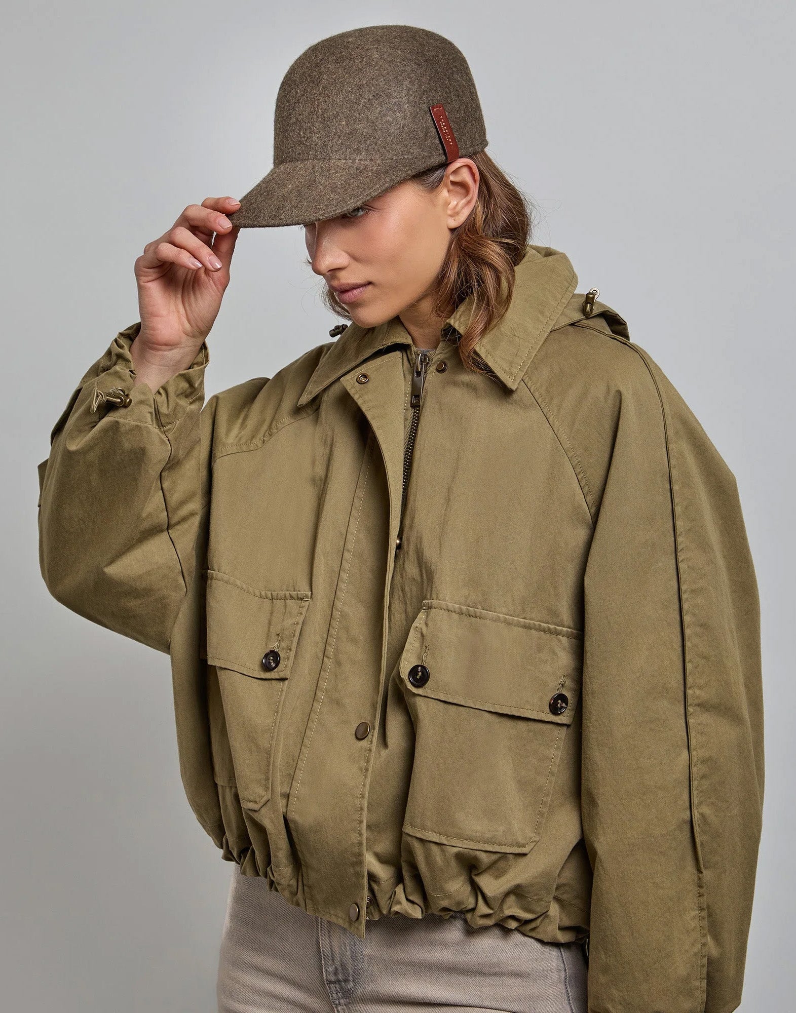 THE BRIDGE Cappellino con Visiera in Lana Moka