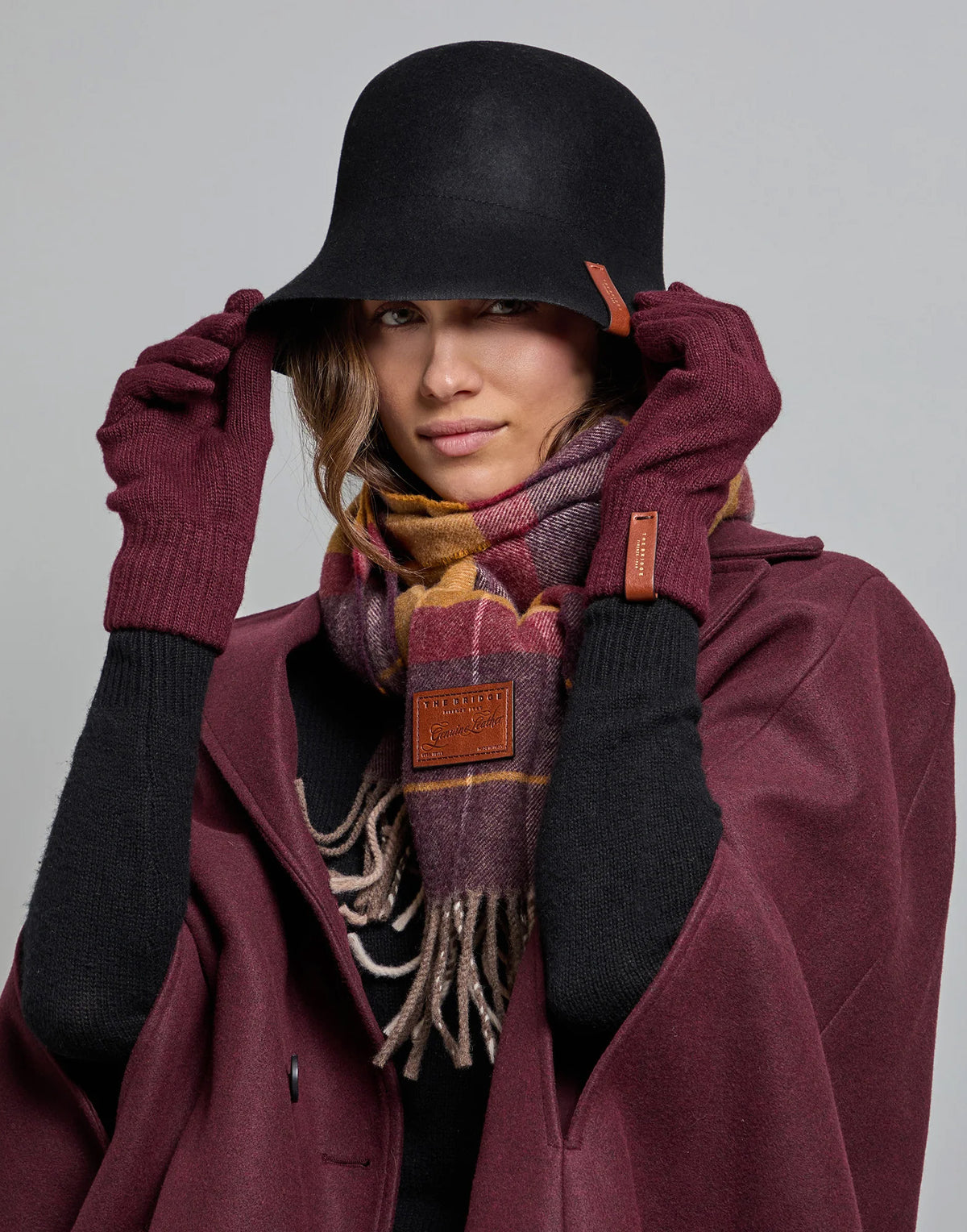 THE BRIDGE Cappello Cloche in Lana Nero