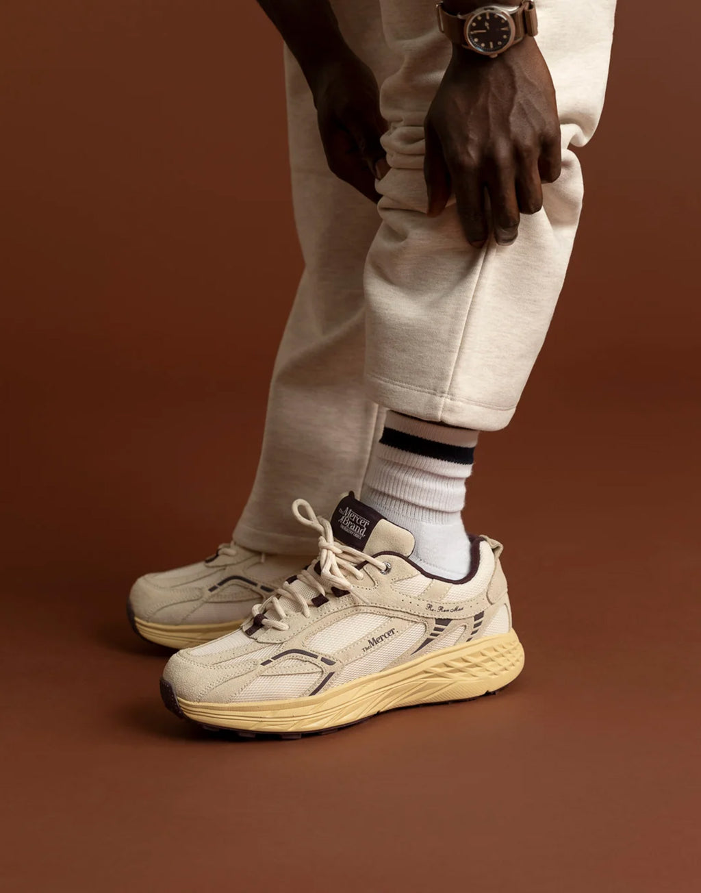 THE MERCER BRAND Sneakers The Re-Run Max White / Red