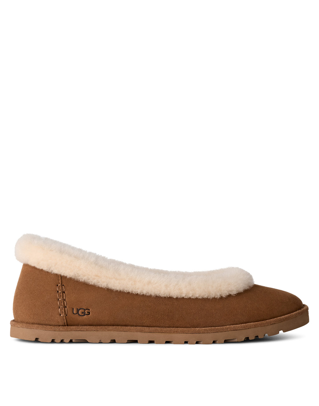 UGG Zora Ballerine in Camoscio Chestnut