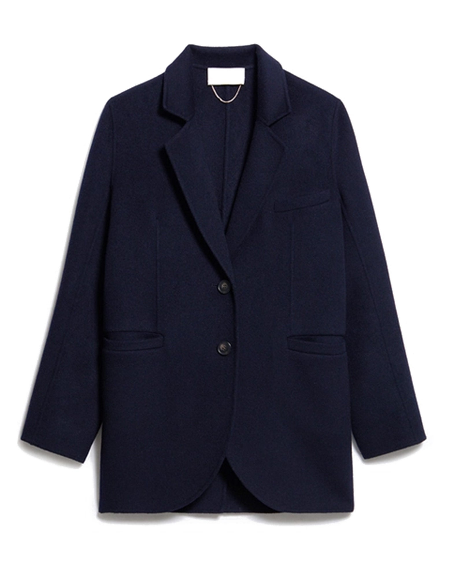 VANESSA BRUNO Giacca Marc in Lana Double Face Blu Marine