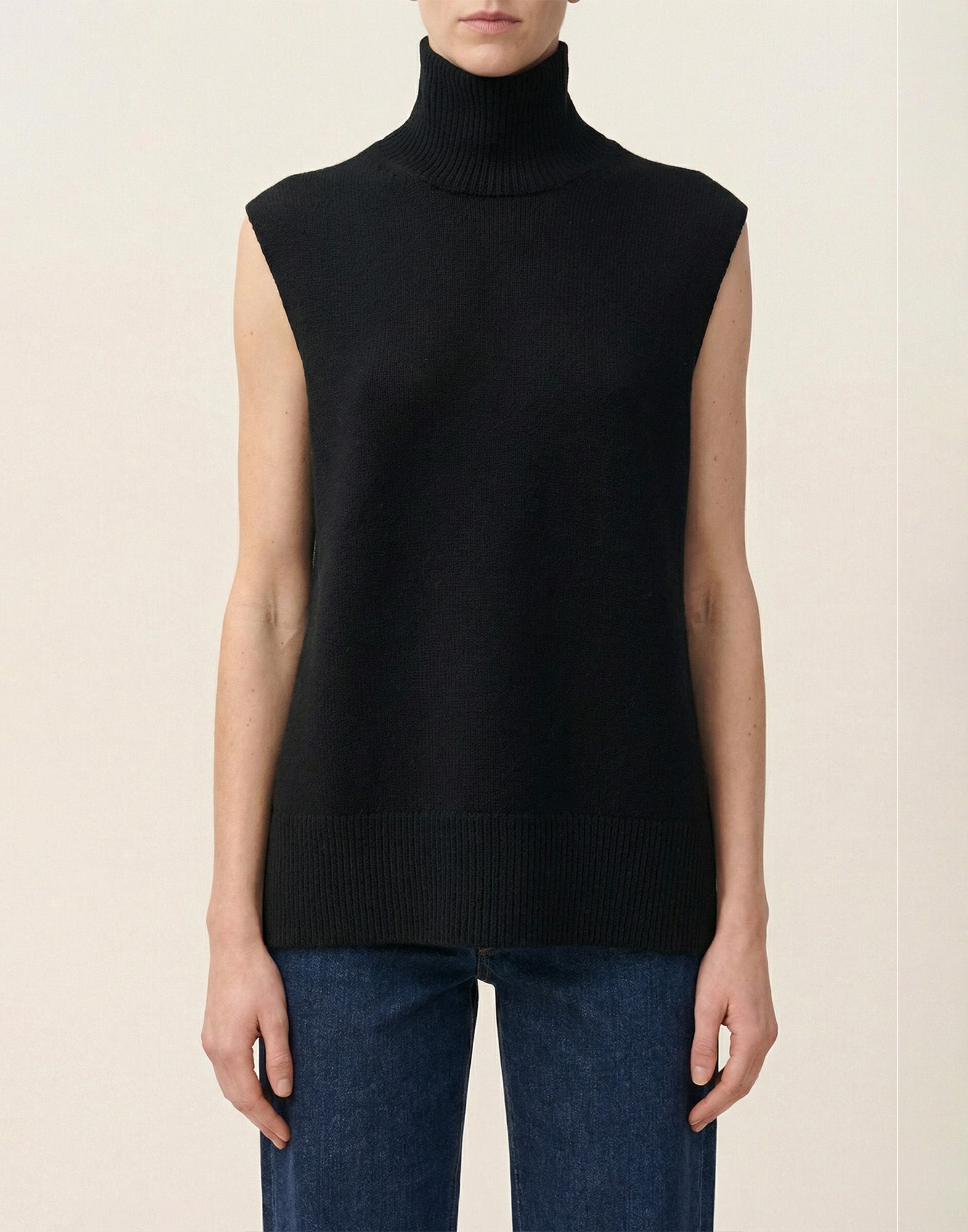 VANESSA BRUNO Gilet in Lana Merino e Yak Noir