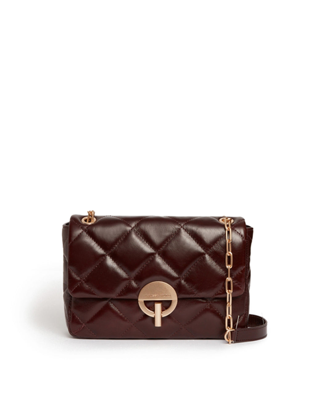 VANESSA BRUNO Borsa Moon Large in Pelle Trapuntata Chocolate