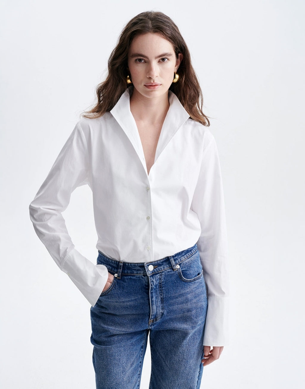 VANESSA BRUNO Camicia Hugo in Cotone Bianco