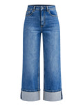 VANESSA BRUNO Jeans Cropped in Cotone Organico Blu Grigio