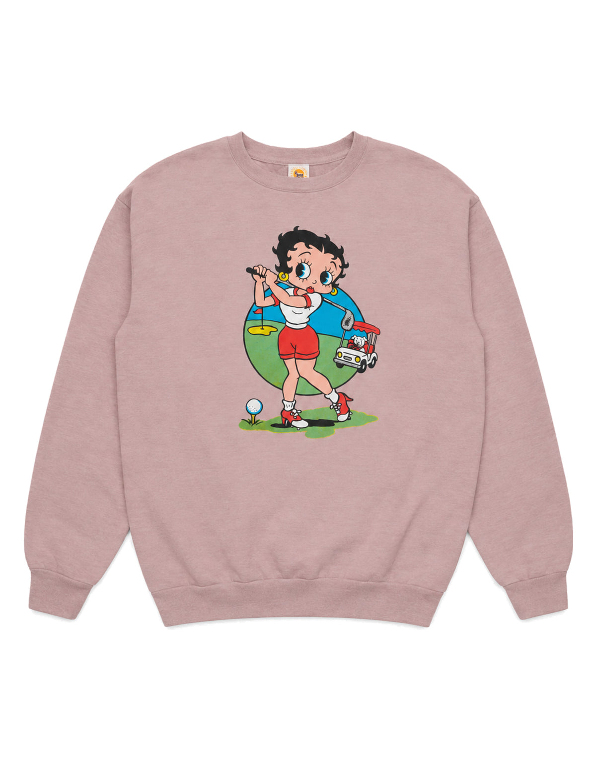 WILD DONKEY Felpa Girocollo Betty Swing Rosa Cipria