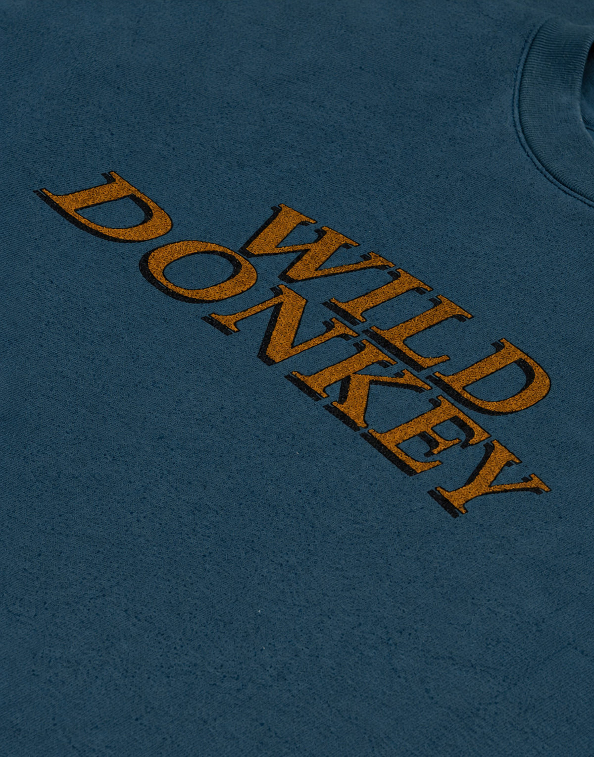 WILD DONKEY Felpa Girocollo Spinach Blu Vintage