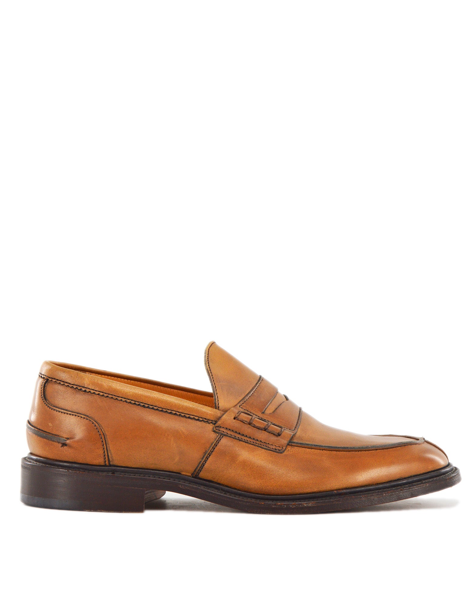 TRICKER'S James Penny Loafer in Pelle Fondo Cuoio Coffe Burnished