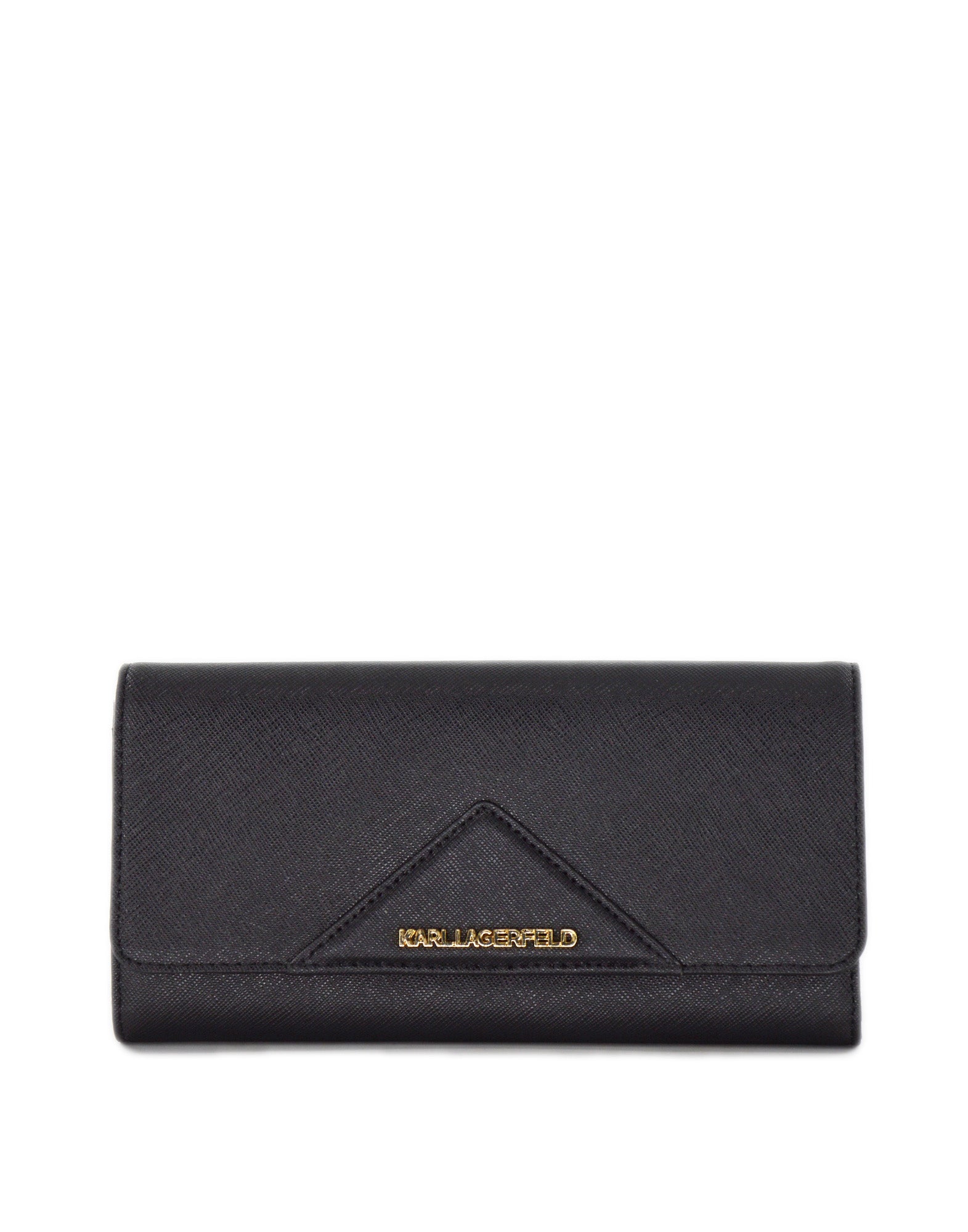 KARL LAGERFELD Portafoglio in Saffiano Nero