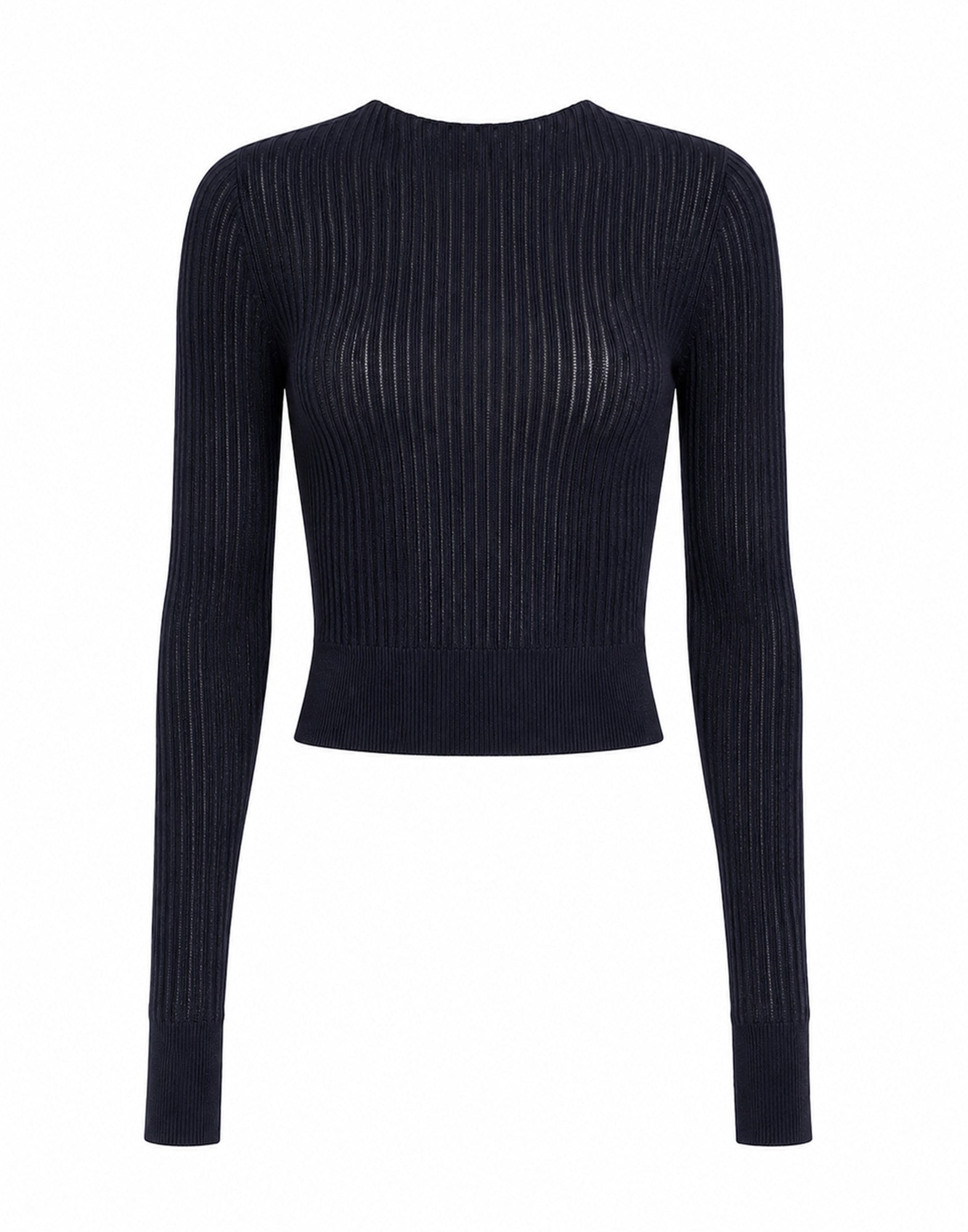 ERIKA CAVALLINI Maglia Giovanna in Lana Extrafine Blu Navy