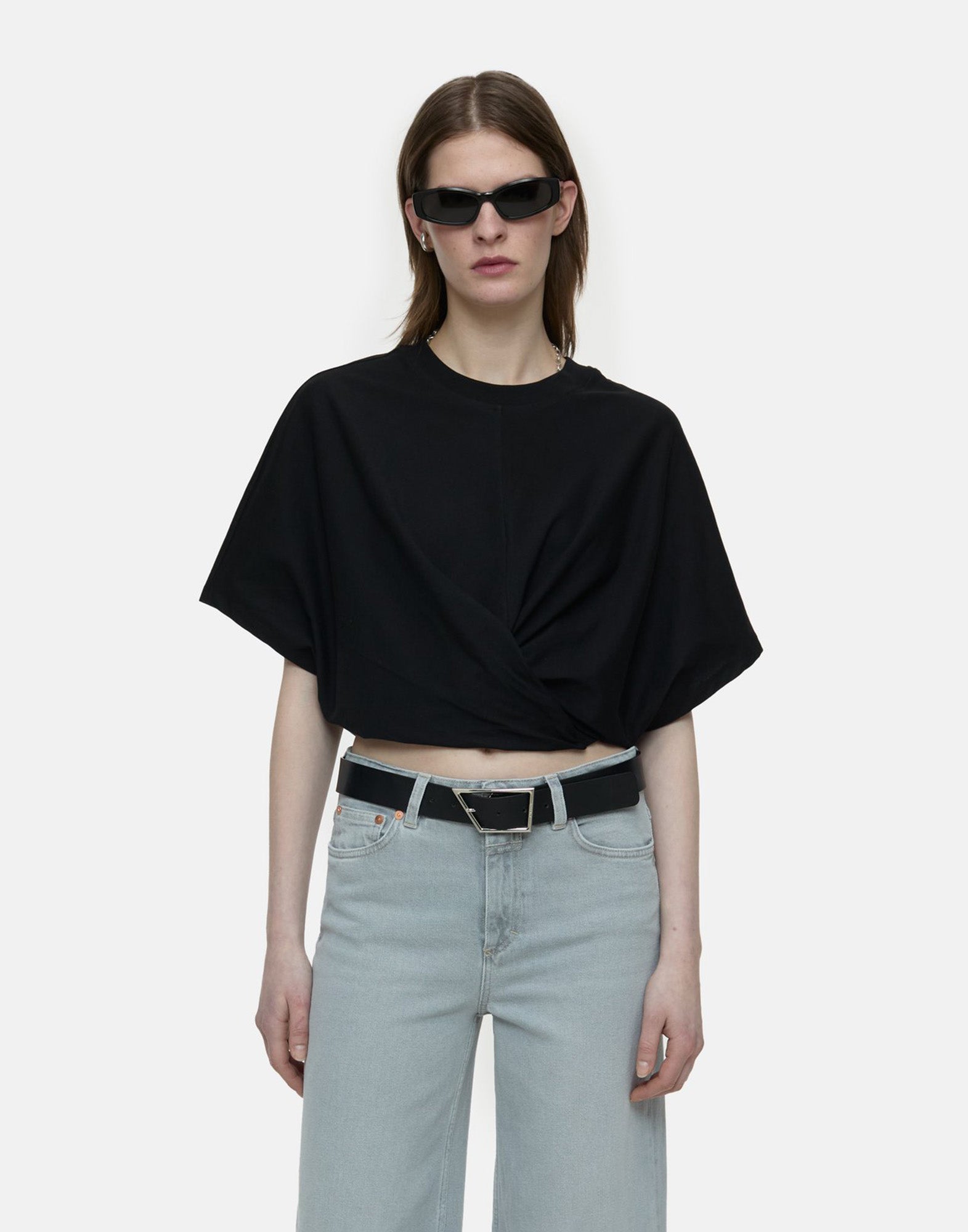 CLOSED Maglia con Fiocco Nera