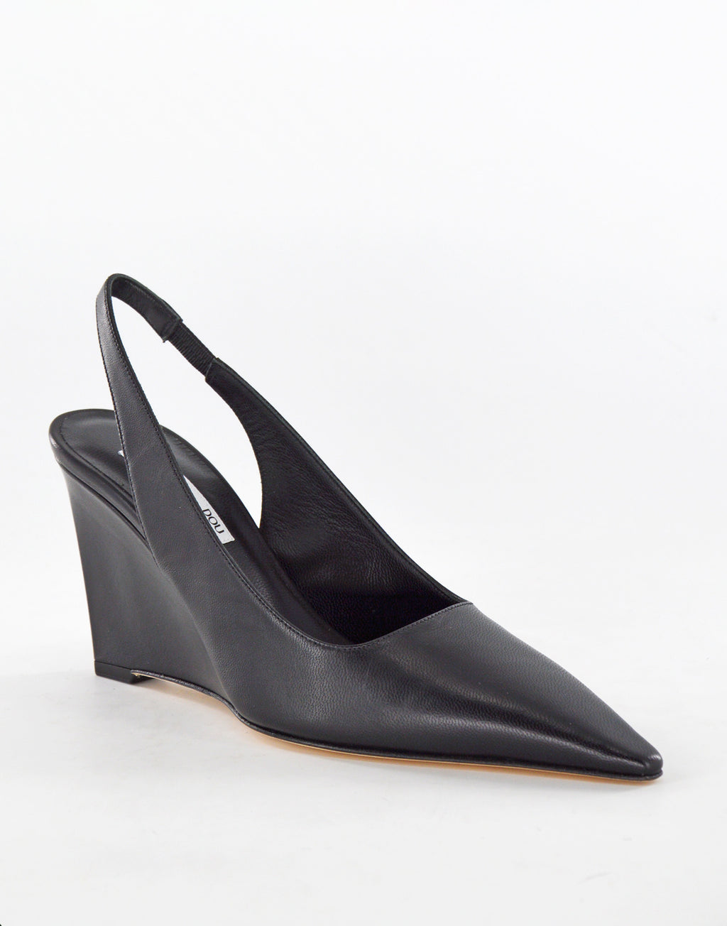 DOUUOD Decollete Slingback con Zeppa Nero