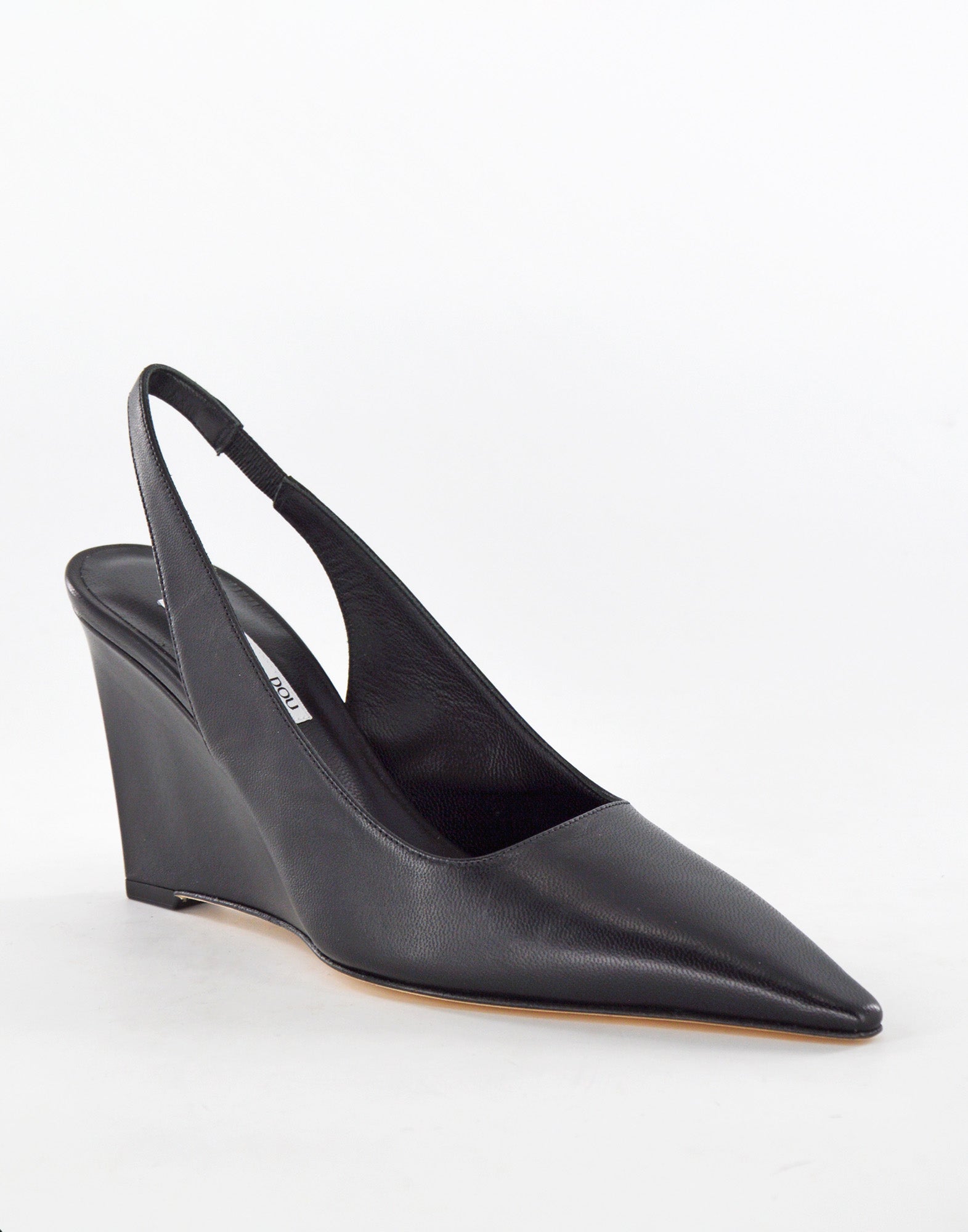 DOUUOD Decollete Slingback con Zeppa Nero