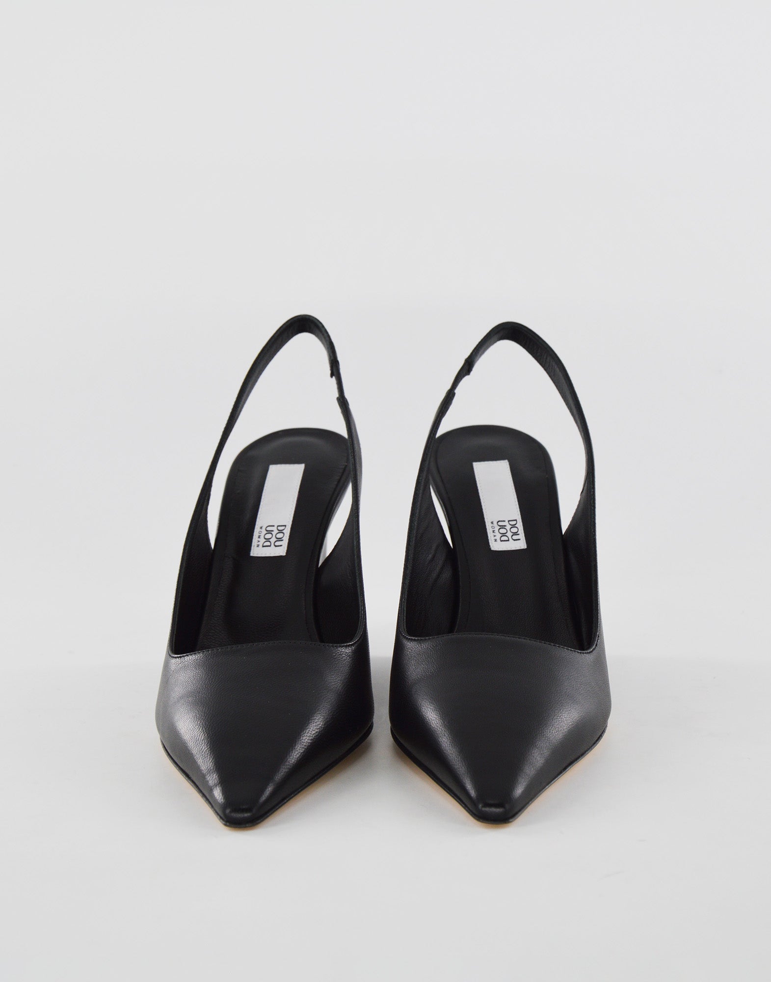 DOUUOD Decollete Slingback con Zeppa Nero