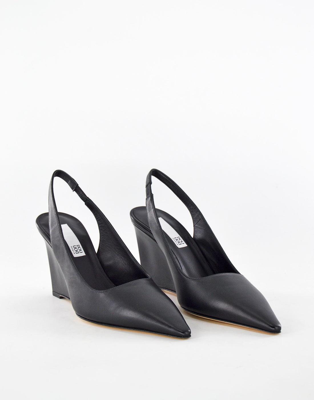 DOUUOD Decollete Slingback con Zeppa Nero