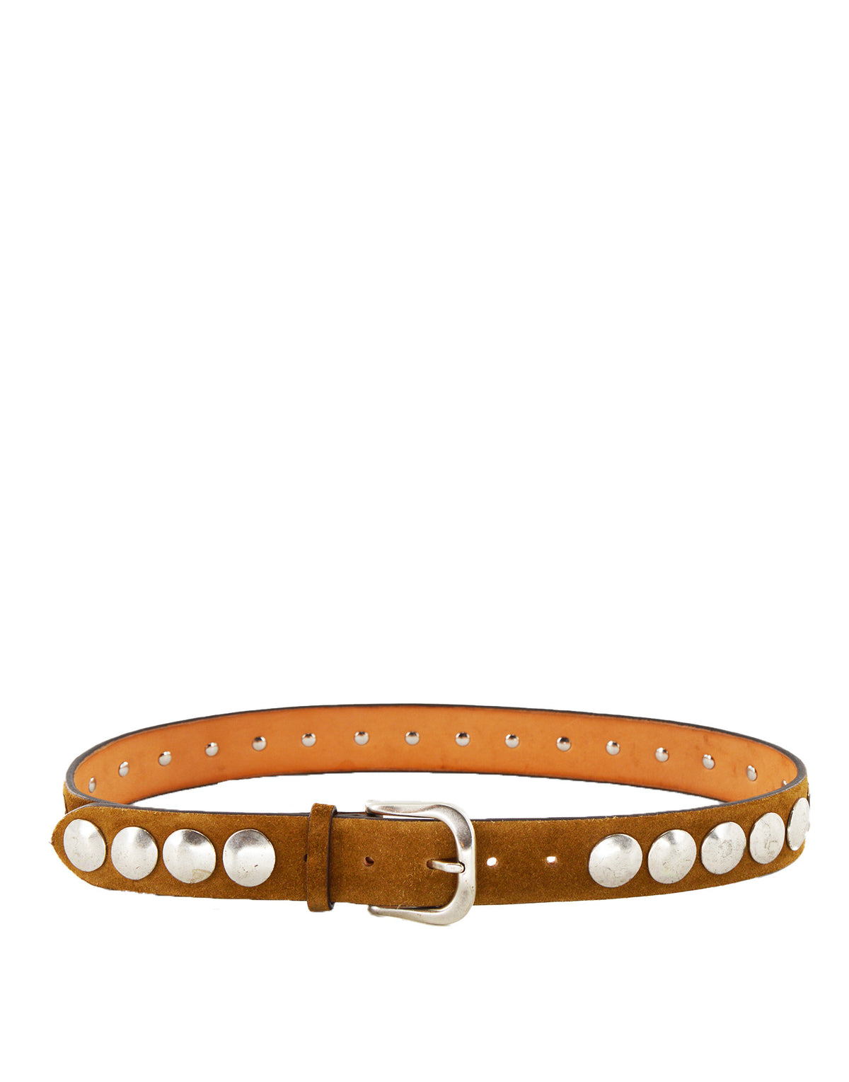 DOUUOD Ceinture à Clous Ronds en Croûte de Cuir