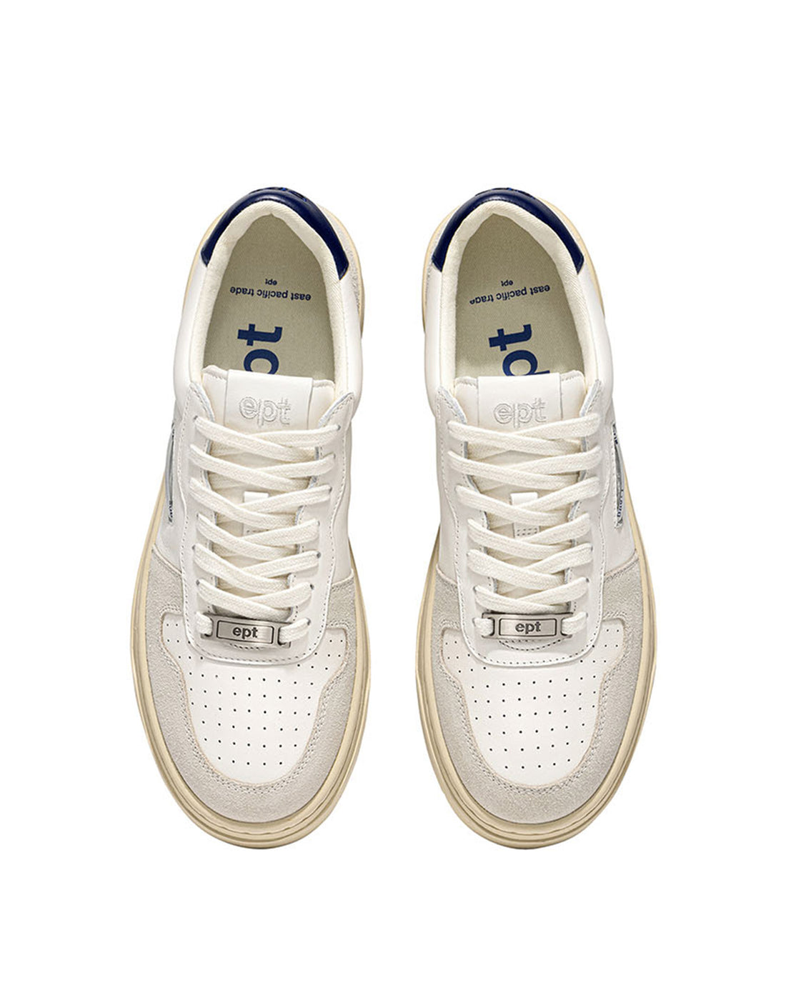 EPT Sneakers Court Suede Off White/Tofu/Navy