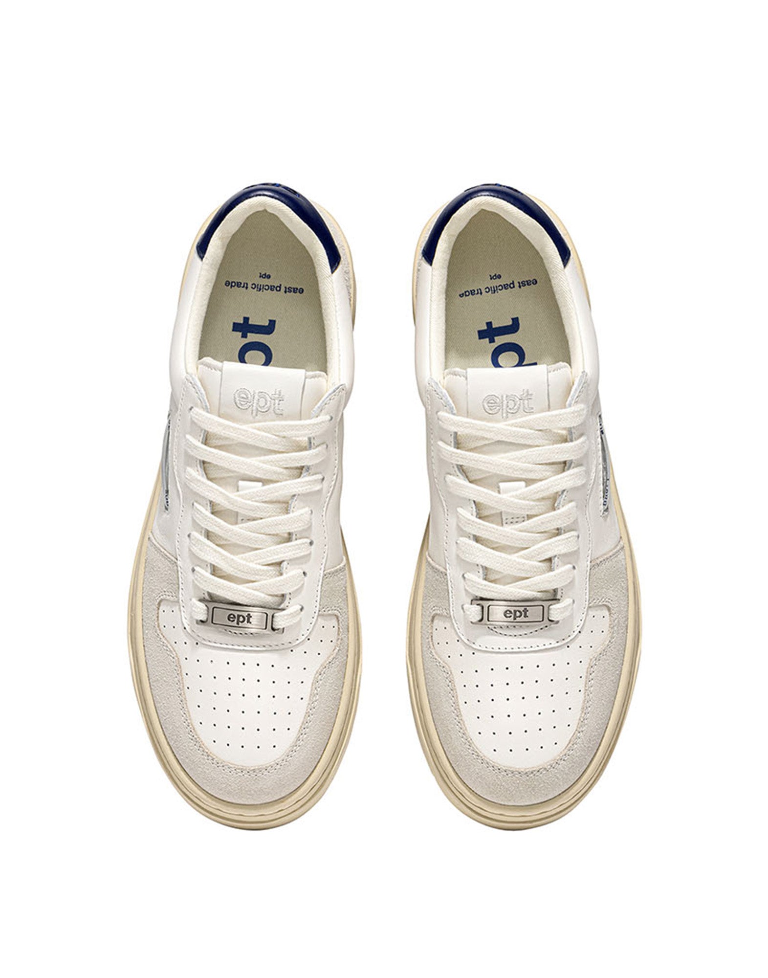 EPT Sneakers Court Suede Off White/Tofu/Navy