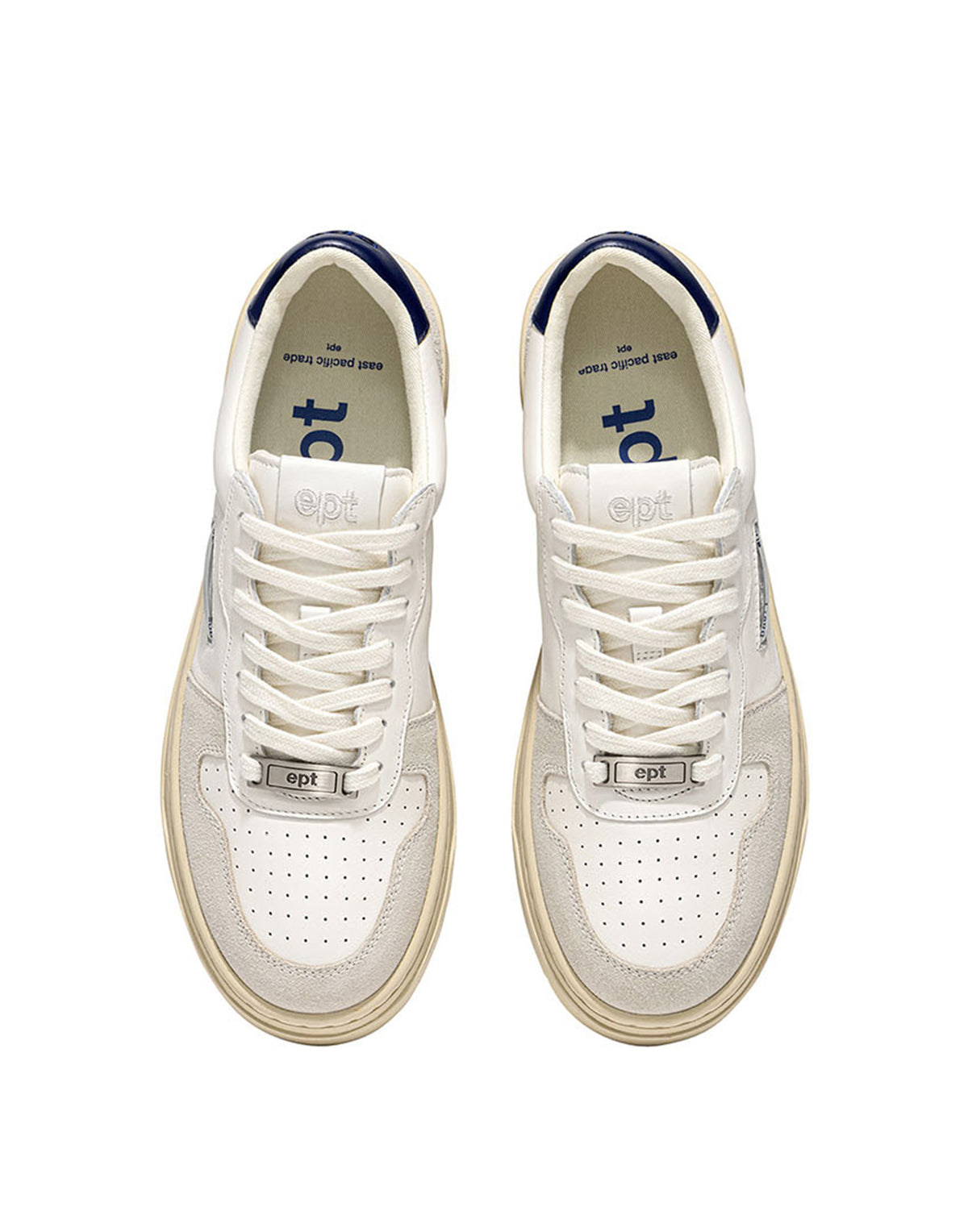 EPT Sneakers Court Suede Off White/Tofu/Navy