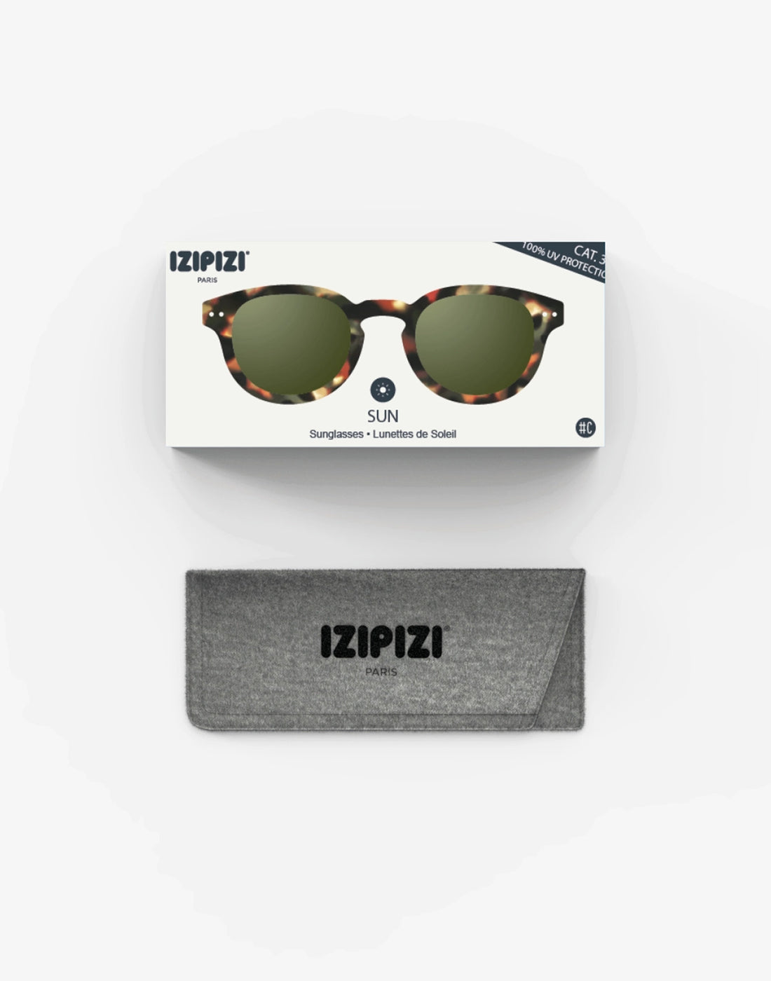 IZIPIZI Occhiali da Sole Mod. C Tortoise Lente Verde