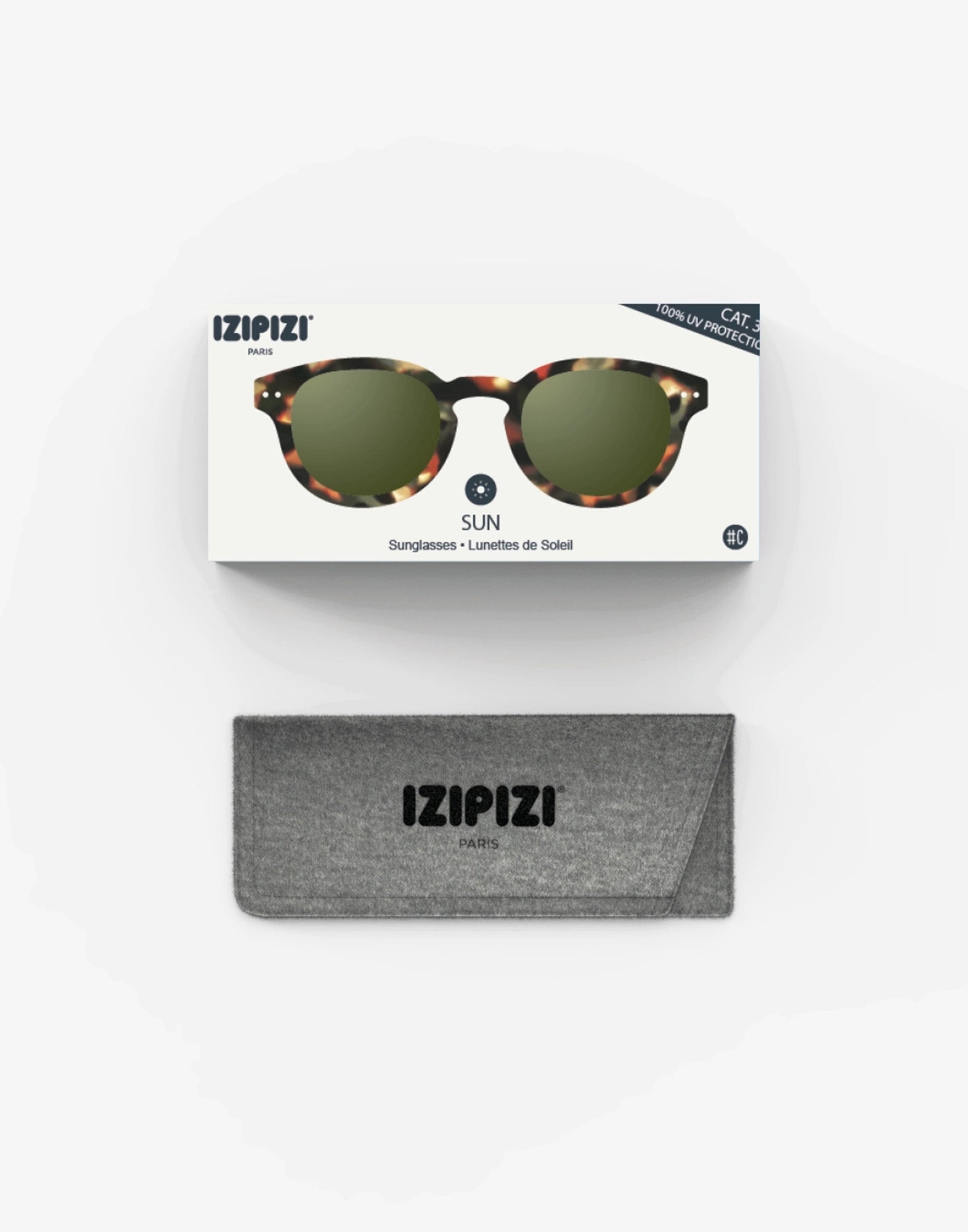 IZIPIZI Occhiali da Sole Mod. C Tortoise Lente Verde