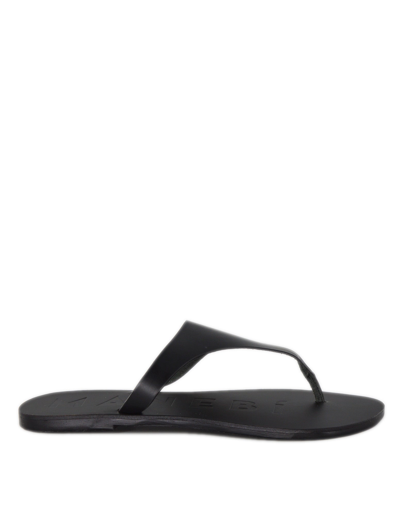 MANEBI Sandali Infradito in Pelle Neri