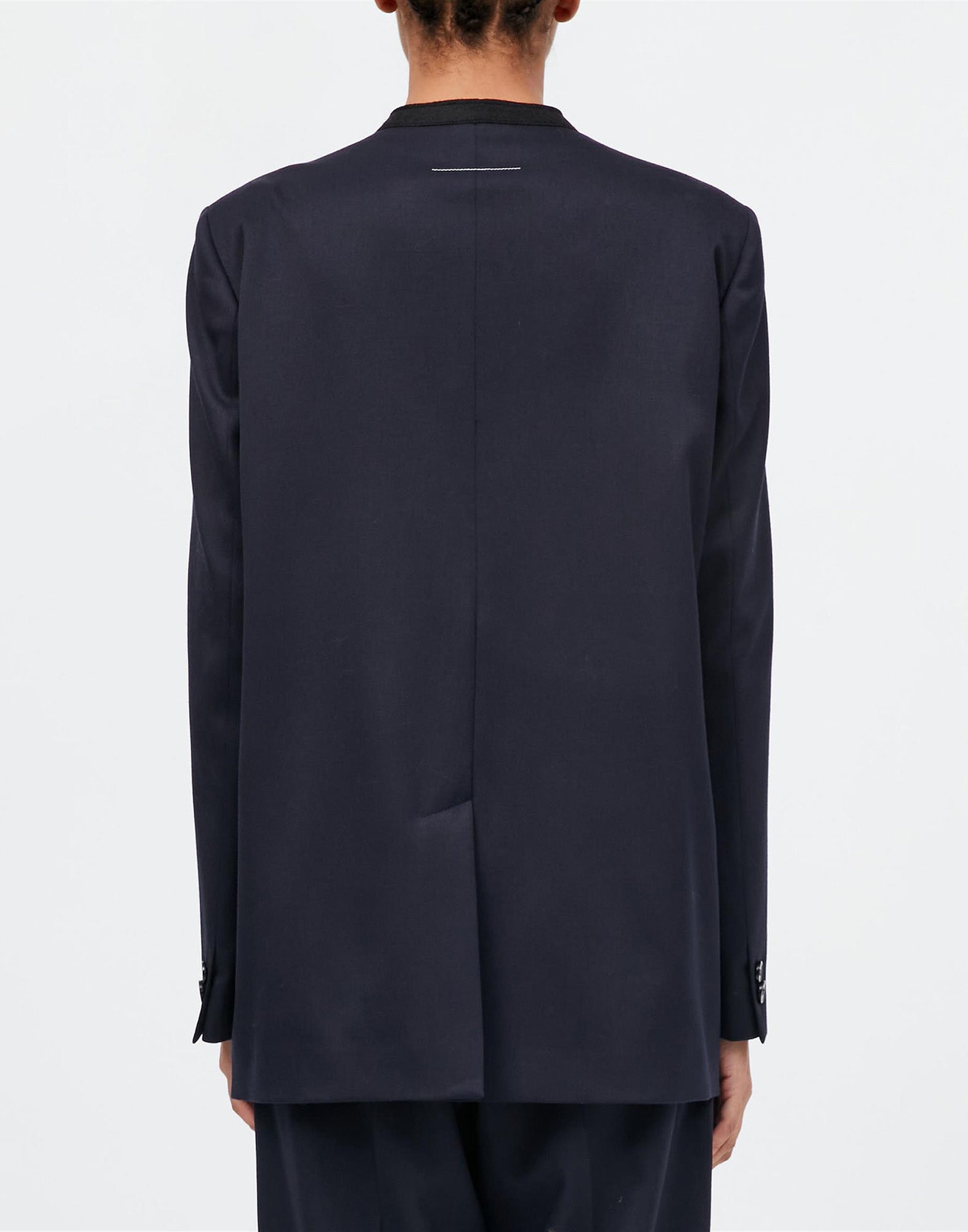 MM6 MAISON MARGIELA Giacca Senza Colletto Dark Blue