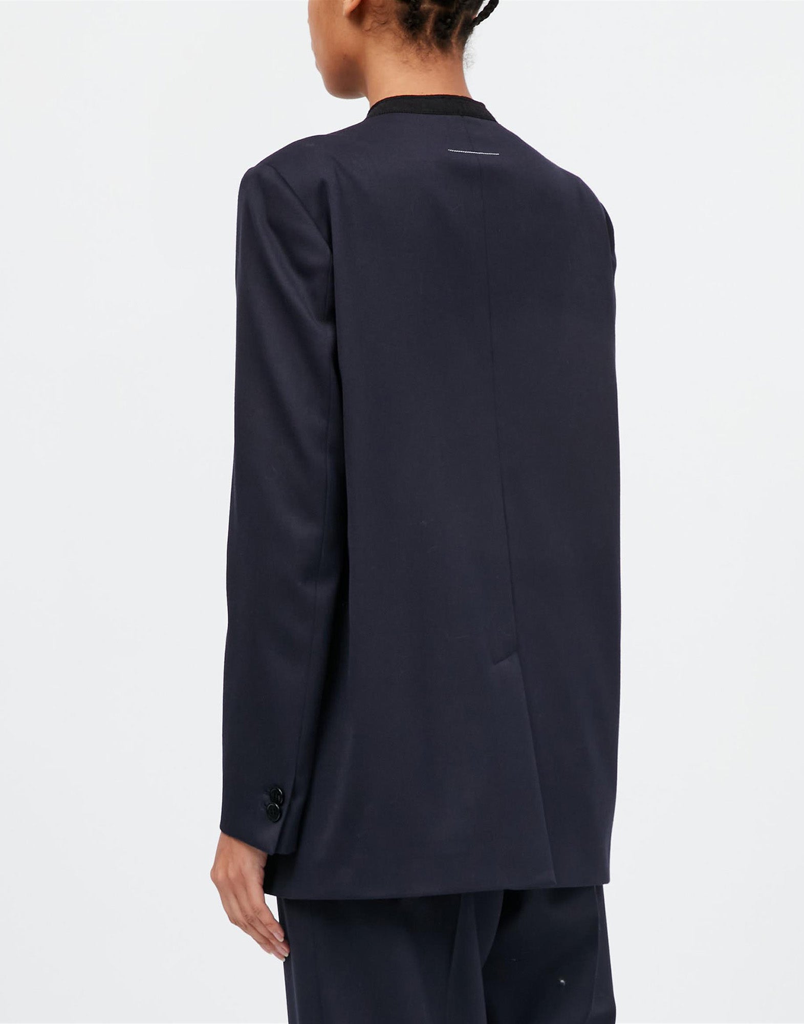 MM6 MAISON MARGIELA Giacca Senza Colletto Dark Blue