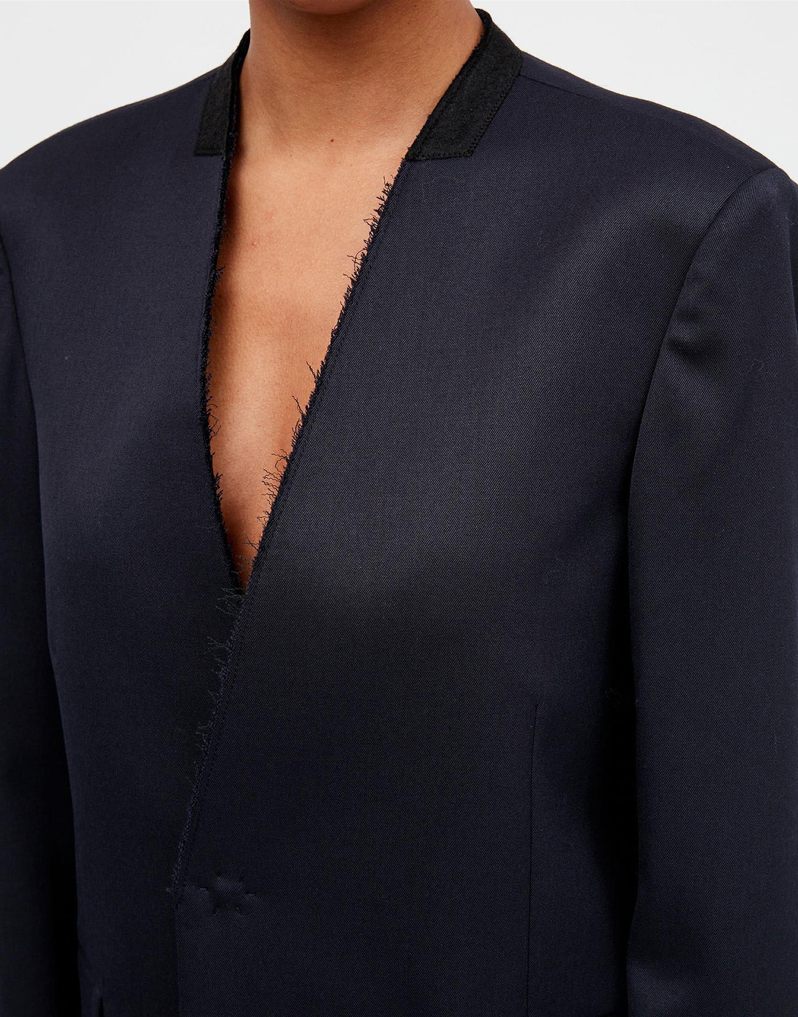 MM6 MAISON MARGIELA Giacca Senza Colletto Dark Blue