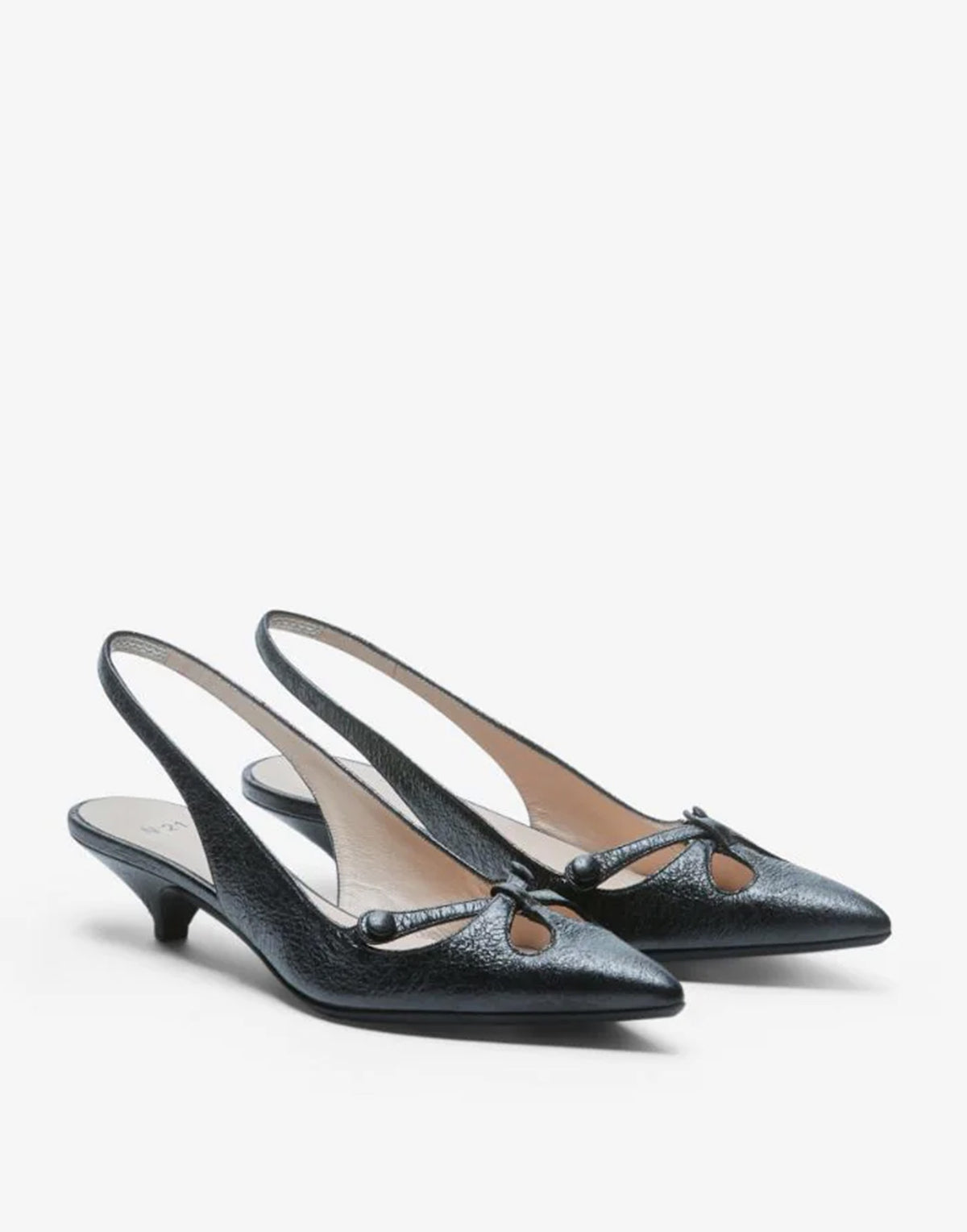 Escarpins slingback Vulcano noirs N°21