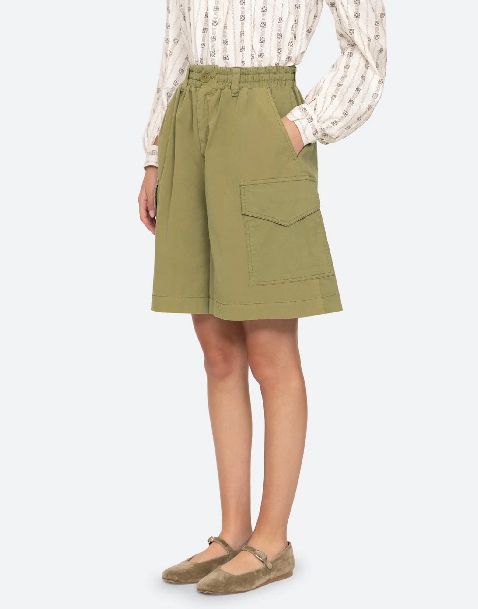 SEA NY Bermuda Cargo Karina in Cotone Tan