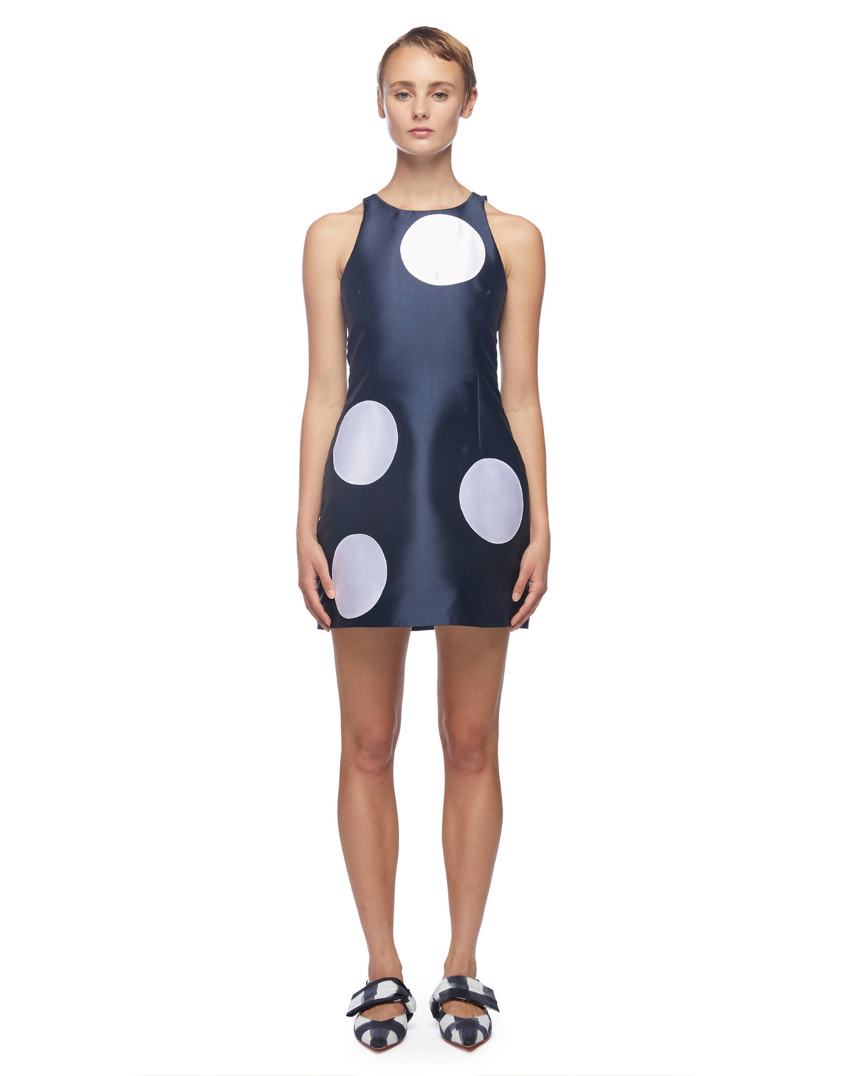 VIVETTA Mini Abito con Pois Intarsiati